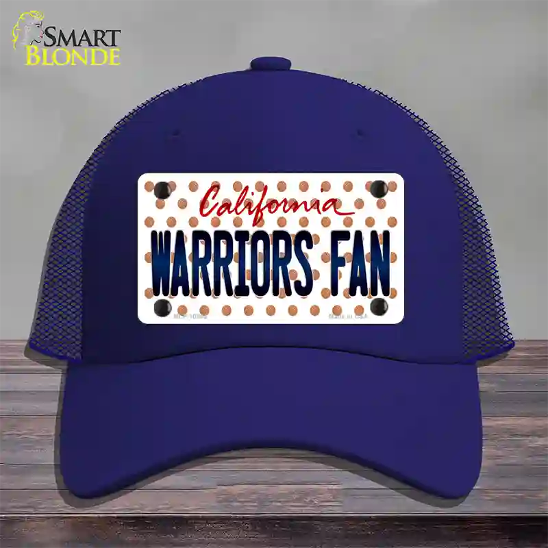 Warriors Fan California Novelty License Plate Hat Mesh / Royal Blue