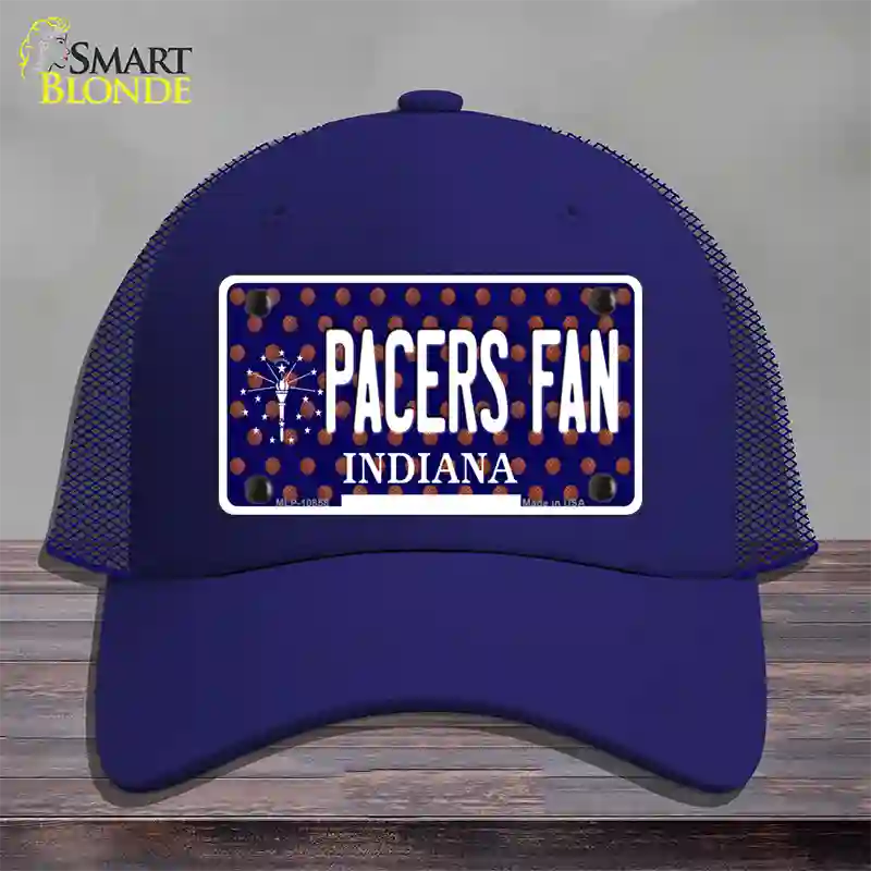 Pacers Fan Indiana Novelty License Plate Hat Mesh / Royal Blue