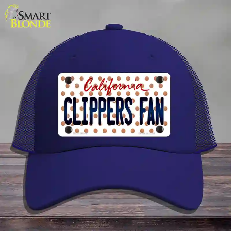 Clippers Fan California Novelty License Plate Hat Mesh / Royal Blue