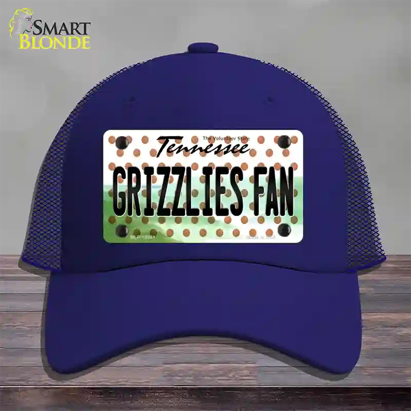 Grizzlies Fan Tennessee Novelty License Plate Hat Mesh / Royal Blue