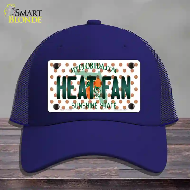 Heat Fan Florida Novelty License Plate Hat Mesh / Royal Blue