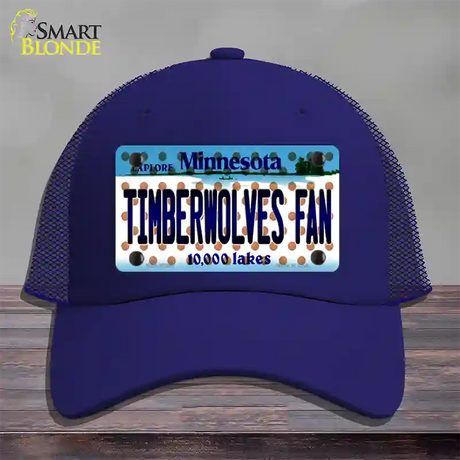 Timberwolves Fan Minnesota Novelty License Plate Hat Mesh / Royal Blue