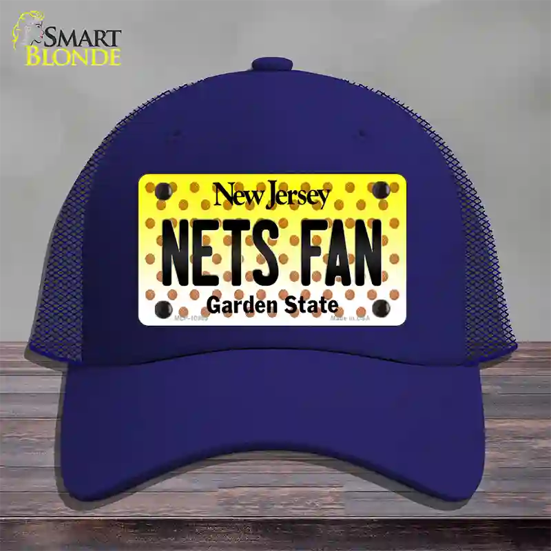 Nets Fan New Jersey Novelty License Plate Hat Mesh / Royal Blue