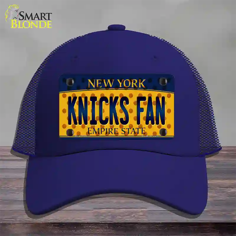 Knicks Fan New York Novelty License Plate Hat Mesh / Royal Blue