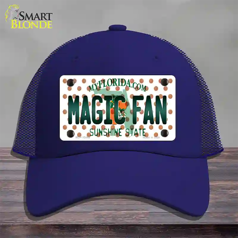 Magic Fan Florida Novelty License Plate Hat Mesh / Royal Blue