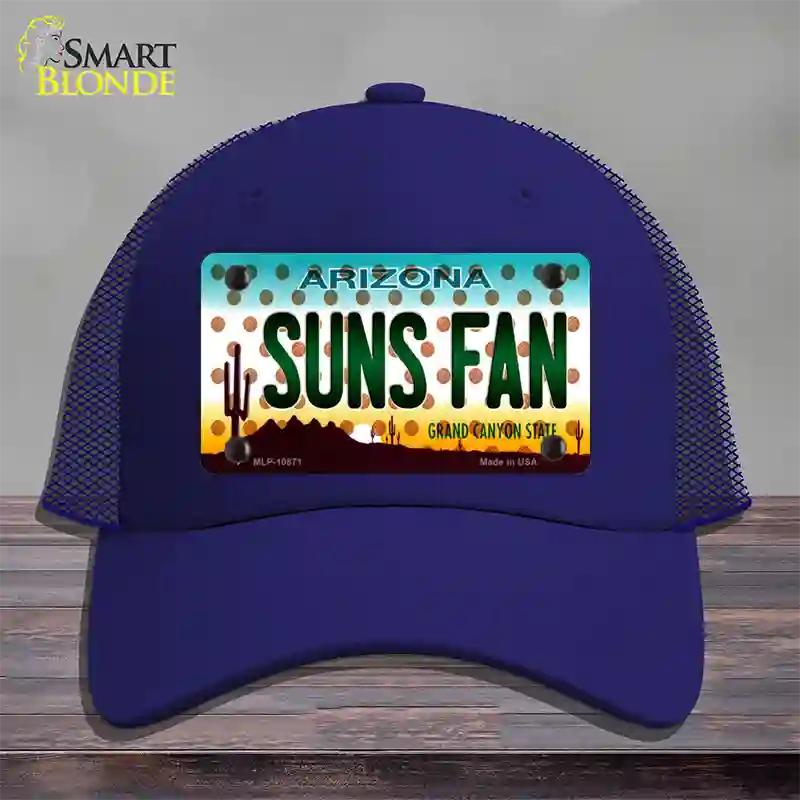 Arizona Suns Fan Novelty License Plate Hat Mesh / Royal Blue