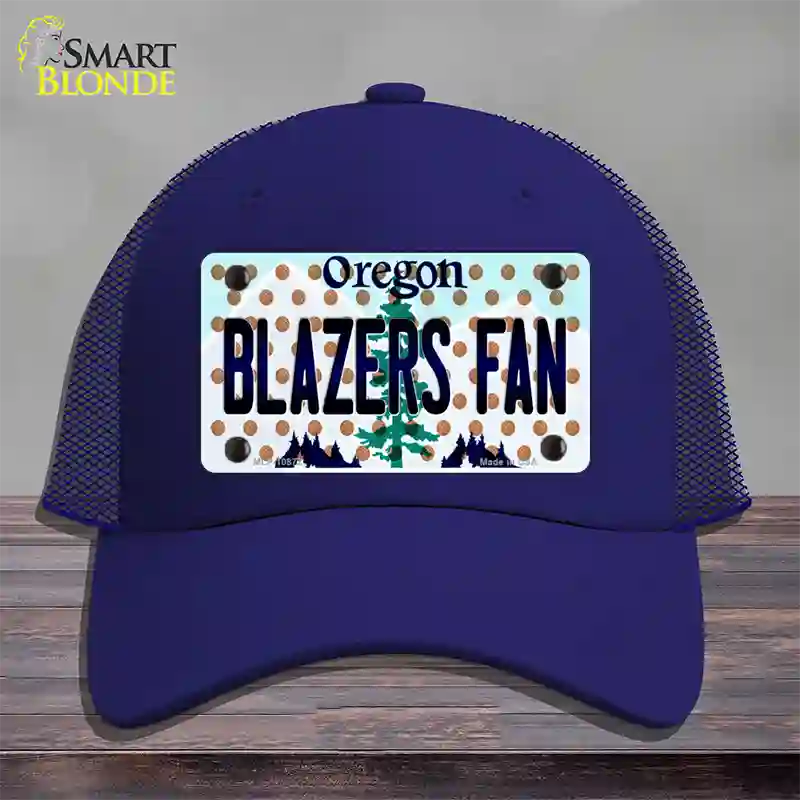 Blazers Fan Oregon Novelty License Plate Hat Mesh / Royal Blue