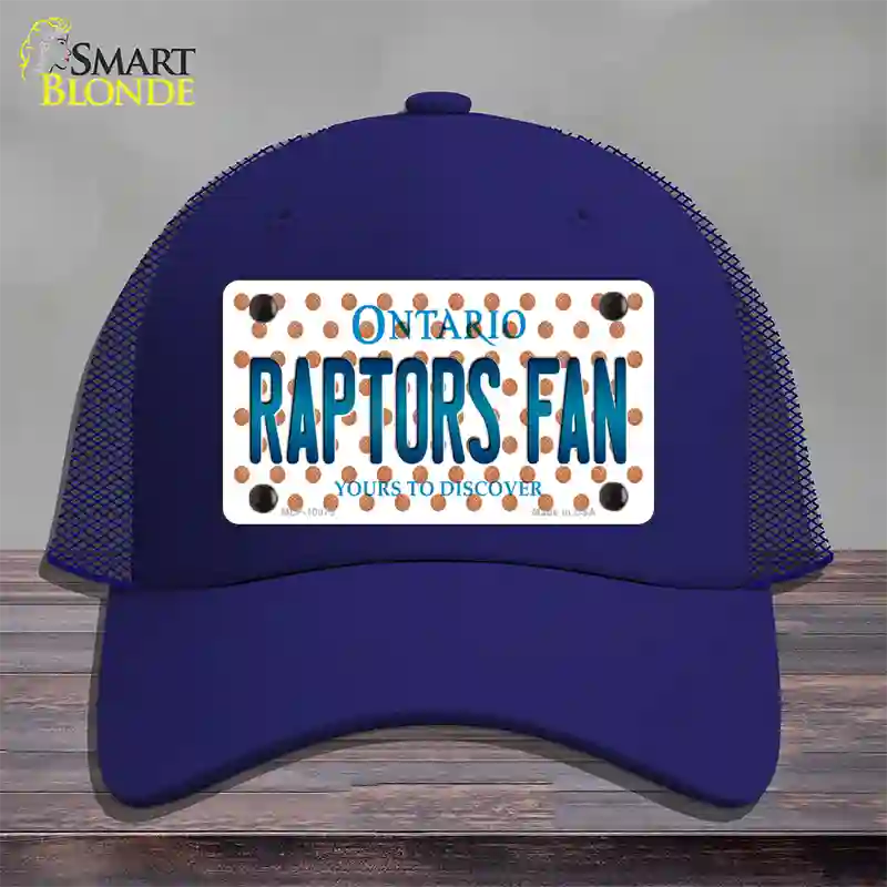 Raptors Fan Ontanio Novelty License Plate Hat Mesh / Royal Blue