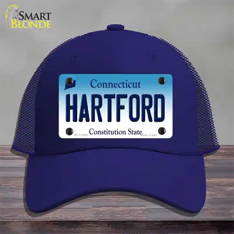 Hartford Connecticut Novelty License Plate Hat Mesh / Royal Blue