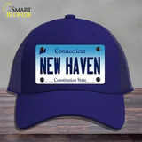 New Haven Connecticut Novelty License Plate Hat Mesh / Royal Blue