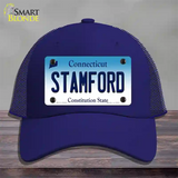 Stamford Connecticut Novelty License Plate Hat Mesh / Royal Blue