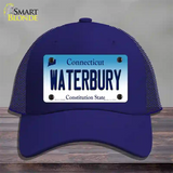 Waterbury Connecticut Novelty License Plate Hat Mesh / Royal Blue