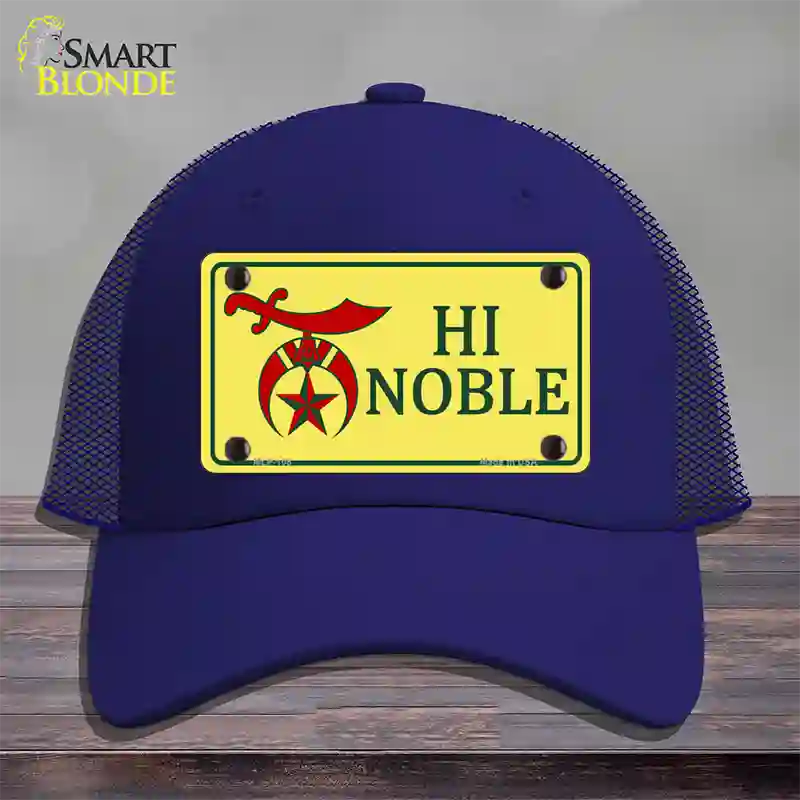 High Noble Novelty License Plate Hat Mesh / Royal Blue