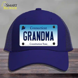 Grandma Connecticut Novelty License Plate Hat Mesh / Royal Blue