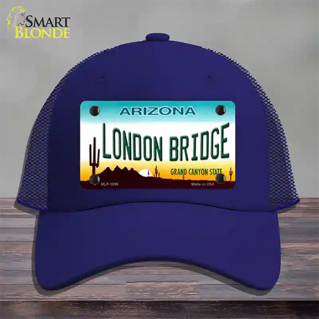 London Bridge Arizona Novelty License Plate Hat Mesh / Royal Blue