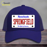 Springfield Massachusetts Novelty License Plate Hat Mesh / Royal Blue