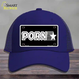 Porn Star Novelty License Plate Hat Mesh / Royal Blue