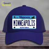 Minneapolis Minnesota State Novelty License Plate Hat Mesh / Royal Blue