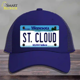 St Cloud Minnesota State Novelty License Plate Hat Mesh / Royal Blue