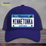 Minnetonka Minnesota State Novelty License Plate Hat Mesh / Royal Blue