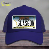 Glasgow Montana State Novelty License Plate Hat Mesh / Royal Blue