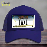 Taxi Montana State Novelty License Plate Hat Mesh / Royal Blue