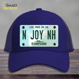 N Joy NH New Hampshire State Novelty License Plate Hat Mesh / Royal Blue