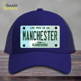 Manchester New Hampshire State Novelty License Plate Hat Mesh / Royal Blue