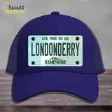 Londonderry New Hampshire State Novelty License Plate Hat Mesh / Royal Blue