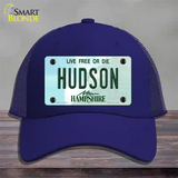 Hudson New Hampshire State Novelty License Plate Hat Mesh / Royal Blue