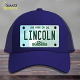 Lincoln New Hampshire State Novelty License Plate Hat Mesh / Royal Blue