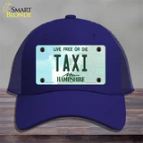 Taxi New Hampshire State Novelty License Plate Hat Mesh / Royal Blue