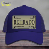 Retirado Novelty License Plate Hat Mesh / Royal Blue