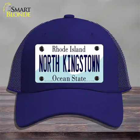 North Kingstown Rhode Island State Novelty License Plate Hat Mesh / Royal Blue