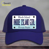 Rhode Island Girl Rhode Island State Novelty License Plate Hat Mesh / Royal Blue