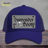 Surrender The Booty Novelty License Plate Hat Mesh / Royal Blue