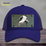 Pelican In Flight Novelty License Plate Hat Mesh / Royal Blue