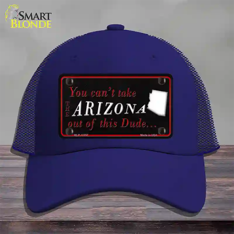 Arizona Dude Novelty License Plate Hat Mesh / Royal Blue