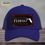 Florida Dude Novelty License Plate Hat Mesh / Royal Blue