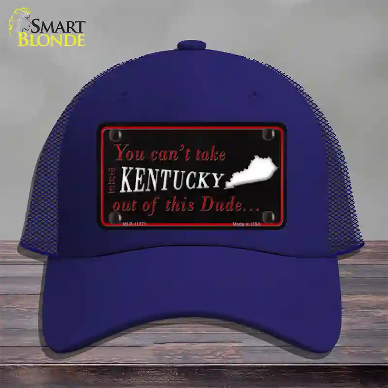 Kentucky Dude Novelty License Plate Hat Mesh / Royal Blue