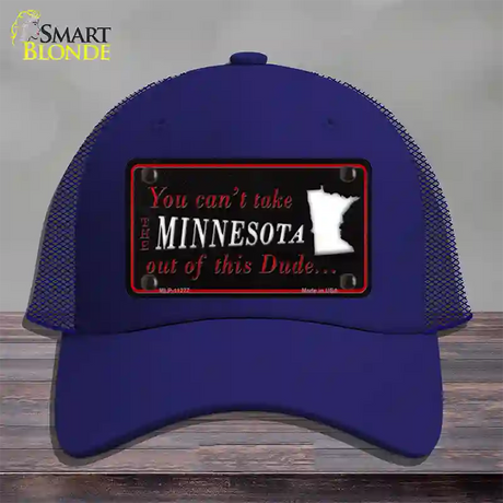 Minnesota Dude Novelty License Plate Hat Mesh / Royal Blue