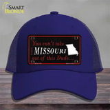 Missouri Dude Novelty License Plate Hat Mesh / Royal Blue