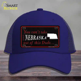 Nebraska Dude Novelty License Plate Hat Mesh / Royal Blue