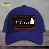 Utah Dude Novelty License Plate Hat Mesh / Royal Blue