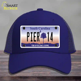 Pier 14 South Carolina Novelty License Plate Hat Mesh / Royal Blue