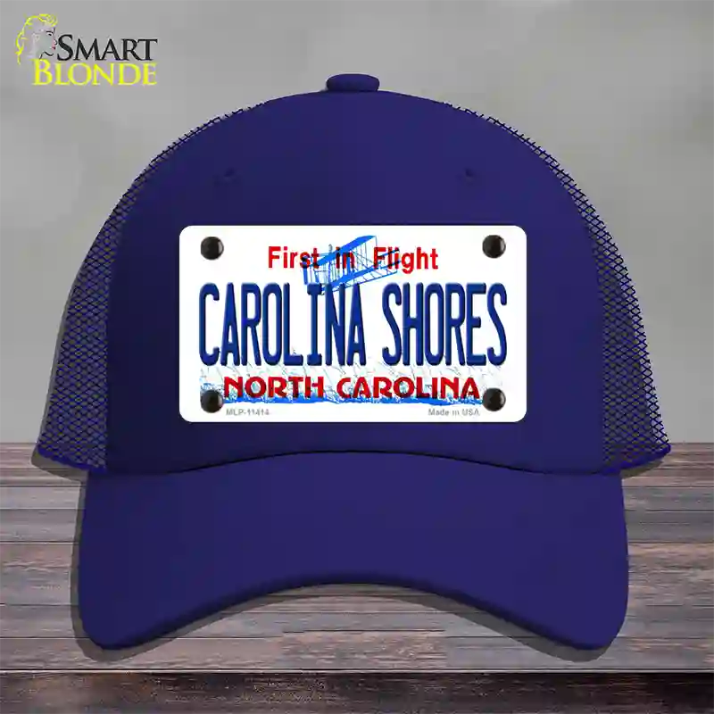 Carolina Shores North Carolina Novelty License Plate Hat Mesh / Royal Blue