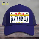 Santa Monica California Novelty License Plate Hat Mesh / Royal Blue