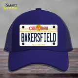 Bakersfield California Novelty License Plate Hat Mesh / Royal Blue