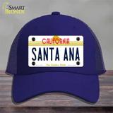 Santa Ana California Novelty License Plate Hat Mesh / Royal Blue