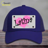 Latina Novelty License Plate Hat Mesh / Royal Blue